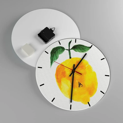 Reloj de pared - Reloj de vidrio - Cómo conocer el sabor del sol - 30x30 cm