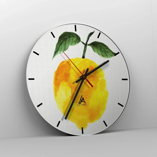 Reloj de pared - Reloj de vidrio - Cómo conocer el sabor del sol - 30x30 cm