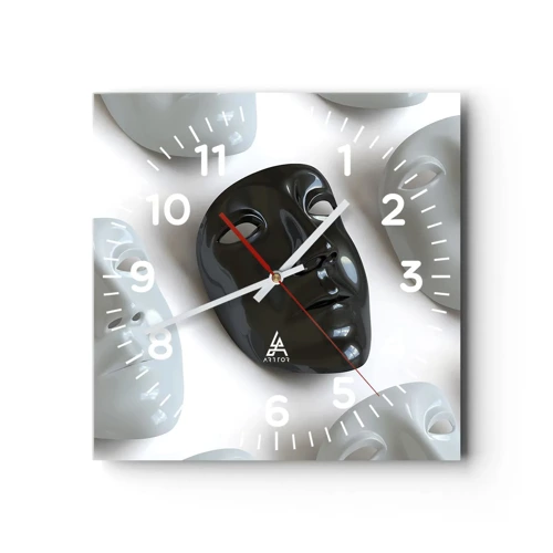 Reloj de pared - Reloj de vidrio - ¿Cómo destacar? - 30x30 cm