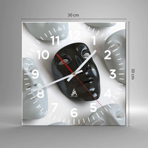 Reloj de pared - Reloj de vidrio - ¿Cómo destacar? - 30x30 cm