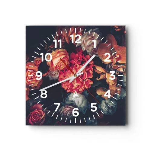 Reloj de pared - Reloj de vidrio - Como los maestros holandeses - 30x30 cm