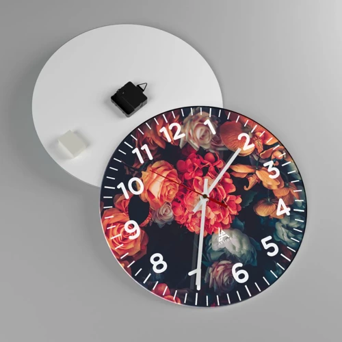 Reloj de pared - Reloj de vidrio - Como los maestros holandeses - 40x40 cm