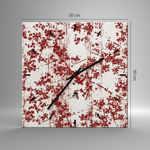 Reloj de pared - Reloj de vidrio - Como un viejo percal - 30x30 cm