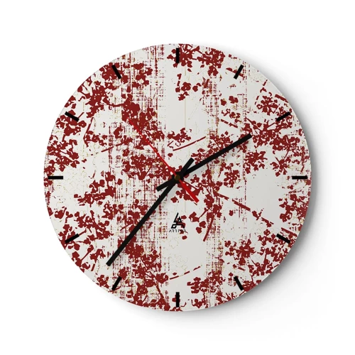 Reloj de pared - Reloj de vidrio - Como un viejo percal - 30x30 cm