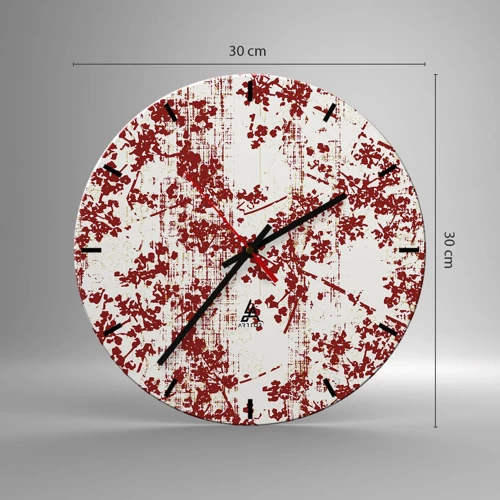 Reloj de pared - Reloj de vidrio - Como un viejo percal - 30x30 cm