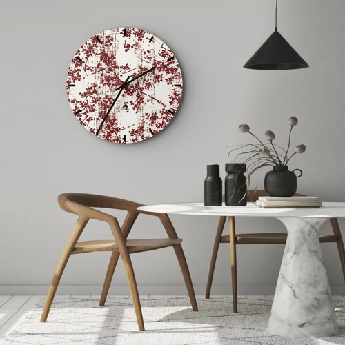 Reloj de pared - Reloj de vidrio - Como un viejo percal - 30x30 cm