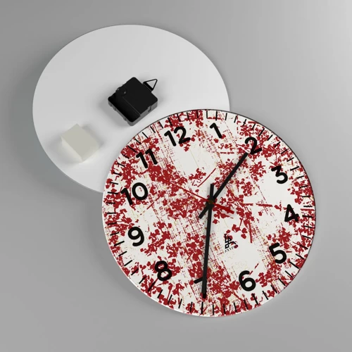 Reloj de pared - Reloj de vidrio - Como un viejo percal - 30x30 cm