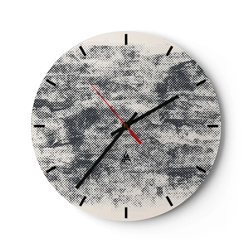 Reloj de pared - Reloj de vidrio - Composición brumosa - 30x30 cm