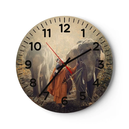 Reloj de pared - Reloj de vidrio - Comprensión total - 30x30 cm