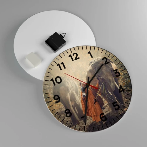 Reloj de pared - Reloj de vidrio - Comprensión total - 30x30 cm