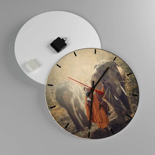 Reloj de pared - Reloj de vidrio - Comprensión total - 40x40 cm