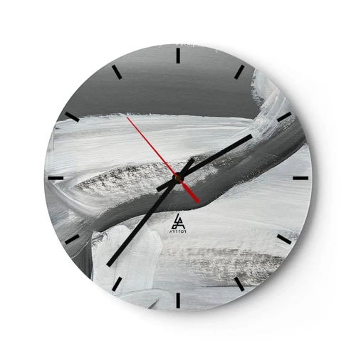 Reloj de pared - Reloj de vidrio - Con movimientos decididos - 30x30 cm