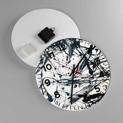 Reloj de pared - Reloj de vidrio - ¿Con o sin sentido? - 30x30 cm