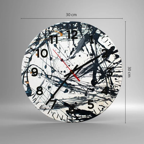 Reloj de pared - Reloj de vidrio - ¿Con o sin sentido? - 30x30 cm