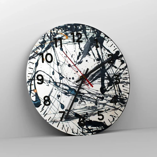 Reloj de pared - Reloj de vidrio - ¿Con o sin sentido? - 30x30 cm