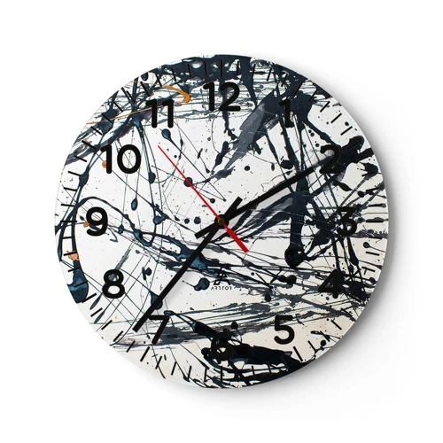 Reloj de pared - Reloj de vidrio - ¿Con o sin sentido? - 40x40 cm