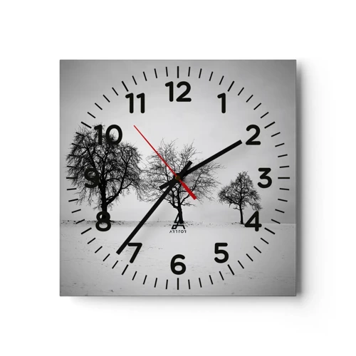 Reloj de pared - Reloj de vidrio - ¿Con qué sueñan? - 30x30 cm