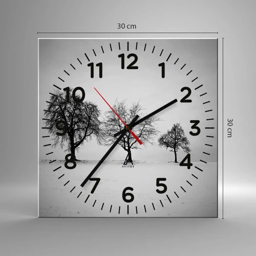 Reloj de pared - Reloj de vidrio - ¿Con qué sueñan? - 30x30 cm