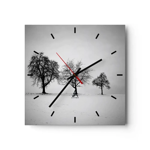 Reloj de pared - Reloj de vidrio - ¿Con qué sueñan? - 30x30 cm