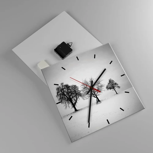 Reloj de pared - Reloj de vidrio - ¿Con qué sueñan? - 30x30 cm