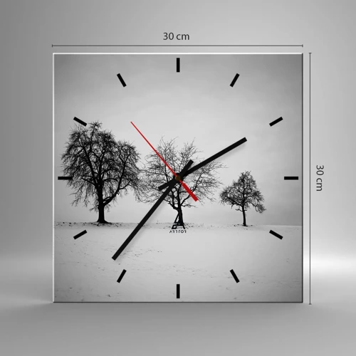 Reloj de pared - Reloj de vidrio - ¿Con qué sueñan? - 30x30 cm