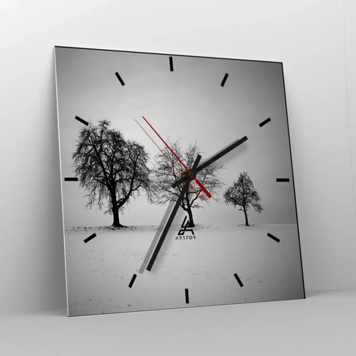 Reloj de pared - Reloj de vidrio - ¿Con qué sueñan? - 30x30 cm