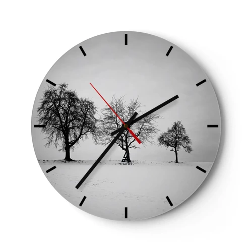 Reloj de pared - Reloj de vidrio - ¿Con qué sueñan? - 30x30 cm