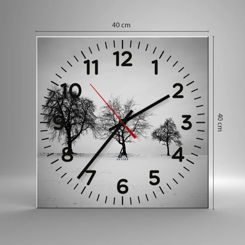 Reloj de pared - Reloj de vidrio - ¿Con qué sueñan? - 40x40 cm