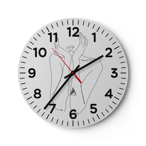 Reloj de pared - Reloj de vidrio - Con qué sueñan las mujeres - 30x30 cm