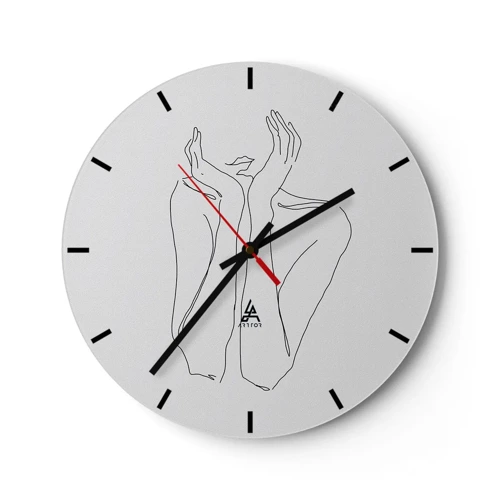 Reloj de pared - Reloj de vidrio - Con qué sueñan las mujeres - 30x30 cm