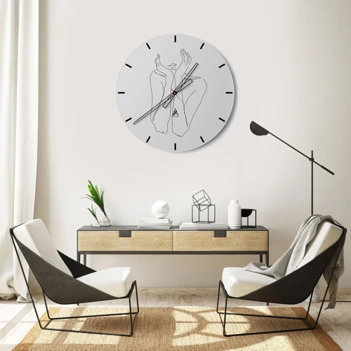 Reloj de pared - Reloj de vidrio - Con qué sueñan las mujeres - 30x30 cm