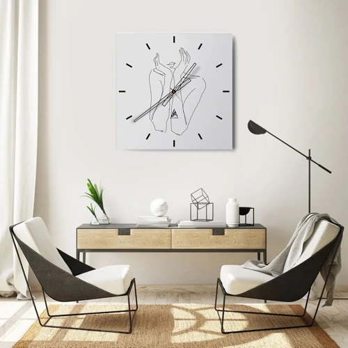 Reloj de pared - Reloj de vidrio - Con qué sueñan las mujeres - 40x40 cm