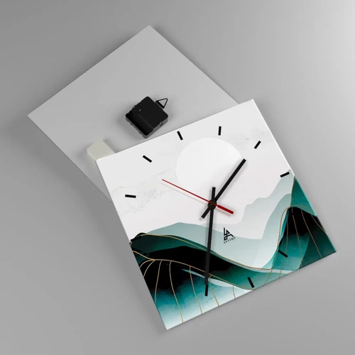 Reloj de pared - Reloj de vidrio - Con toda la majestuosidad - 30x30 cm