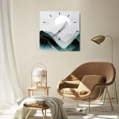 Reloj de pared - Reloj de vidrio - Con toda la majestuosidad - 40x40 cm