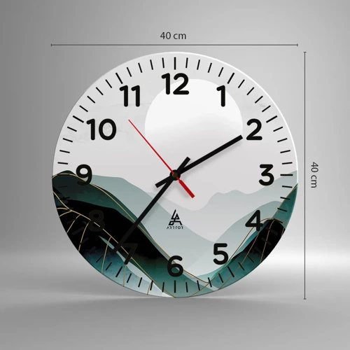 Reloj de pared - Reloj de vidrio - Con toda la majestuosidad - 40x40 cm