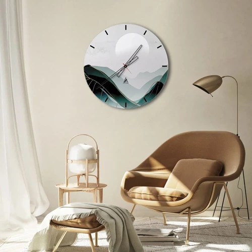 Reloj de pared - Reloj de vidrio - Con toda la majestuosidad - 40x40 cm