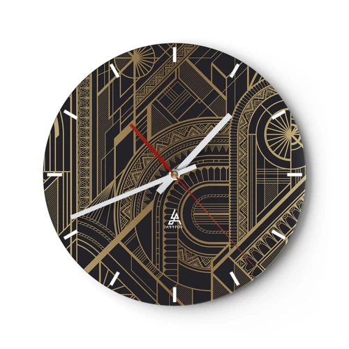 Reloj de pared - Reloj de vidrio - Conceptos, ideas, planes - 30x30 cm