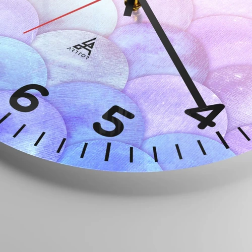Reloj de pared - Reloj de vidrio - Concha de perla - 40x40 cm