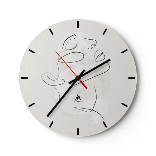 Reloj de pared - Reloj de vidrio - Contorno de un sueño - 30x30 cm