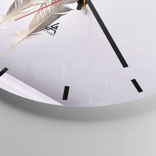Reloj de pared - Reloj de vidrio - Contra la nada - 30x30 cm