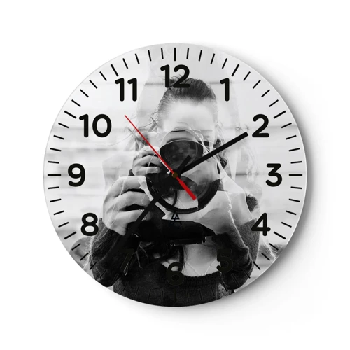 Reloj de pared - Reloj de vidrio - Creador y creación - 30x30 cm
