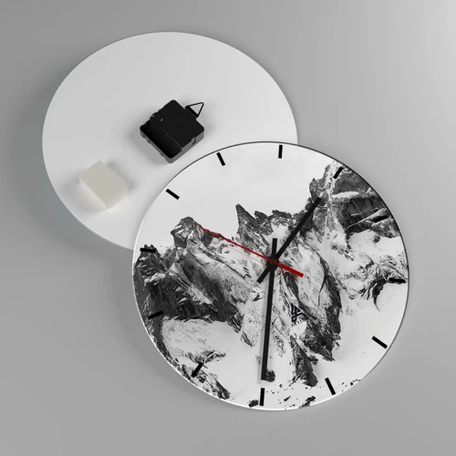 Reloj de pared - Reloj de vidrio - Cresta amenazante - 30x30 cm