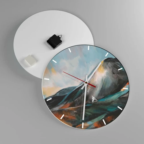 Reloj de pared - Reloj de vidrio - Crudo y bello - 40x40 cm