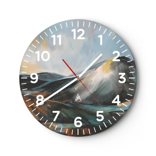 Reloj de pared - Reloj de vidrio - Crudo y bello - 40x40 cm