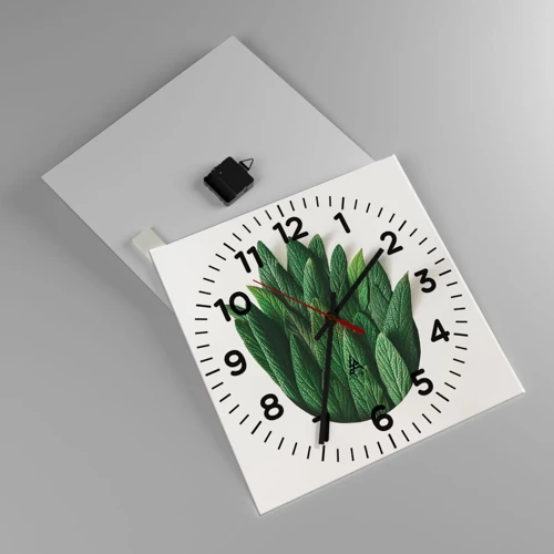 Reloj de pared - Reloj de vidrio - Curiosidad desenfrenada - 40x40 cm