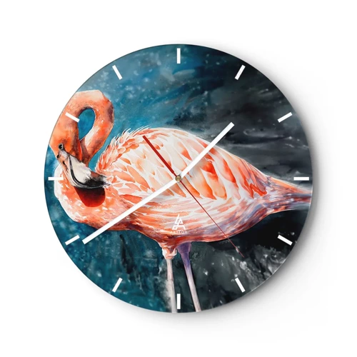 Reloj de pared - Reloj de vidrio - Decorativo por naturaleza - 30x30 cm