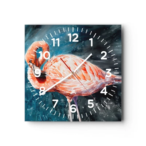 Reloj de pared - Reloj de vidrio - Decorativo por naturaleza - 30x30 cm