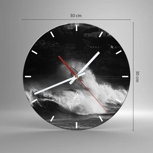 Reloj de pared - Reloj de vidrio - Desafío aceptado - 30x30 cm