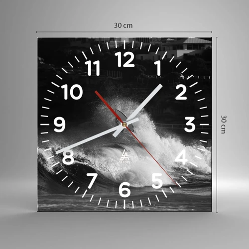 Reloj de pared - Reloj de vidrio - Desafío aceptado - 30x30 cm