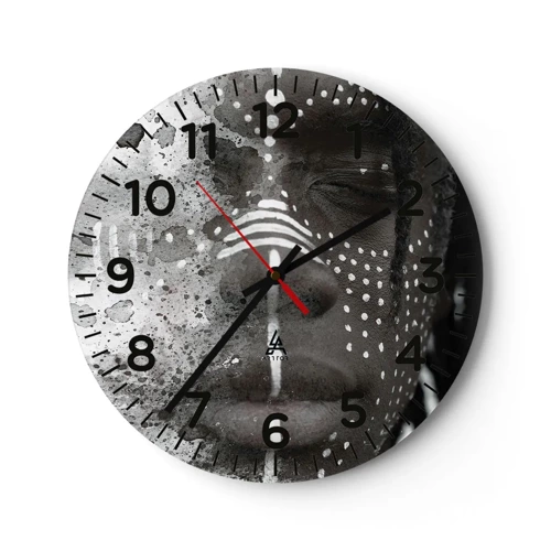 Reloj de pared - Reloj de vidrio - Descubrimiento del espíritu original - 30x30 cm